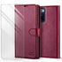 OCASE Compatible with Samsung Galaxy S20 FE 5G Case - PU Leather Flip Wallet with Card Holders, Stand, Tempered Glass