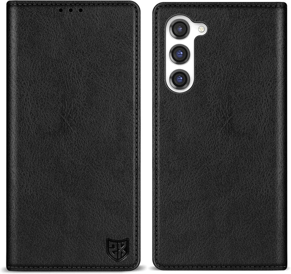 ZZXX Wallet Case for Samsung Galaxy S23 - RFID Blocking Card Slot Stand Magnetic Leather Flip Fold Protective