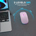Wireless Bluetooth Mouse, LED Rechargeable Laptop Mouse, Portable Dual Mode Connection (BT5.2 and USB 2.4G), Slim (Pink)