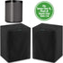 Two Black Heavy Duty 600D Outdoor Sonos Speaker Covers, Protection for Sonos Play:1, One & SL Speakers