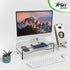 2 5.5 Inches AMT Clear Acrylic Monitor Stand Riser Tier, High Clear Computer Desk Organizer Shelf for Multi Media PC