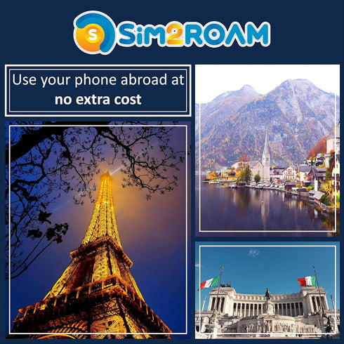 SIM2ROAM 15Days 25GB 5G/4G (25GB 15Days) Europe Data ONLY SIM Card | of LTE High Speed Prepaid Data Sim Card | Good