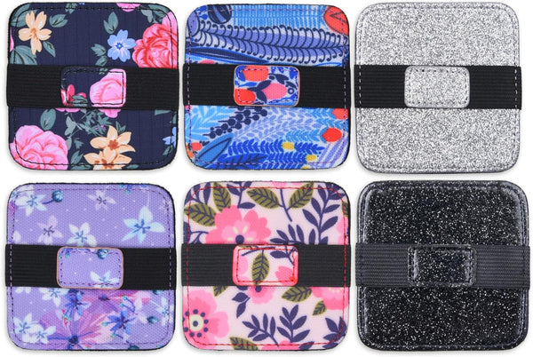 Eco-Fused 6X Glitter Floral Microfiber Screen Cleaning Pads, Wipes for Electronics, Glasses, Tablets, Laptops