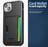 iPhone 14 ENCASED Protective Wallet Case - Black with Card Holder & Screen Protector (Holds 4 Credit Cards/IDs)