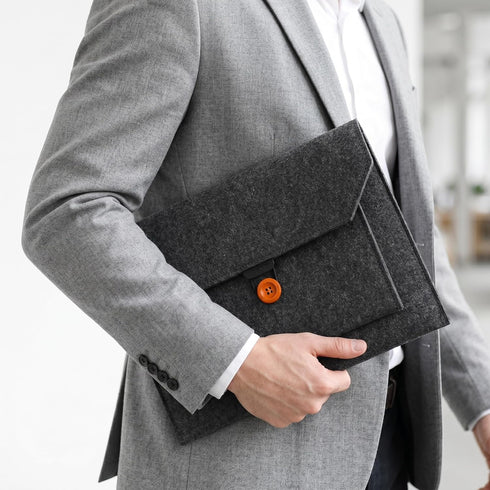 Jcnewpop 15.6 Inch 15.6 Inch Portable Monitor Sleeve Case with Multi-Storage Organizer - Lightweight Felt Second