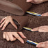 WILLBOND 2 Pack Cable Floor Strip - 10 ft x 3 Inch Carpet Protector Management Hook and Loop Tape, Brown