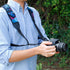 USA GEAR DSLR Camera Strap Chest Harness with Quick Release Buckles, Galaxy Neoprene Pattern and Accessory Pockets -