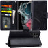 Arae Case for Samsung Galaxy S22 Ultra 5G, PU Leather Wallet Cover with Stand Feature and 4-Slots for Cards