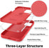 IceSword iPhone 12 Pro Max Case, Red Liquid Silicone Shockproof Cover, Cute Gel Rubber Drop Protective 6.7"