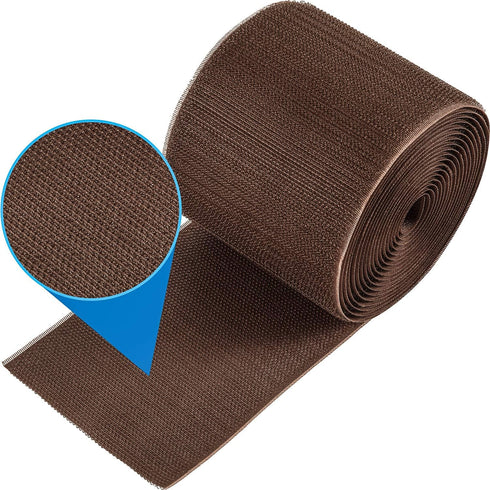 WILLBOND 2 Pack Cable Floor Strip - 10 ft x 3 Inch Carpet Protector Management Hook and Loop Tape, Brown