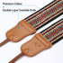Ends,2" Padwa Lifestyle Speed Red Embroidered Camera Strap - Double Layer Cowhide Cotton Woven Camera Straps
