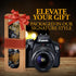 Art Tribute Vintage Camera Strap for All DSLR and Mirrorless Cameras, Black Crane Gold Foil Design