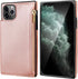 Bocasal Wallet Case for iPhone 11 Pro Max, 3 Card Slots Cash Holder, Zipper Design Premium PU Leather, Sturdy Magnetic