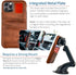 Dockem Wallet Case for iPhone 11 Pro - Built-in Metal Plate for Magnetic Mounting & 2 Credit Card Holder Slots