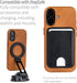 Dockem 17 Genuine Leather Case for iPhone Compatible with MagSafe, with Capacitive Camera Control Button (MSGL, Light