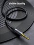 UGREEN 3.5mm Audio Cable, Braided 4-Pole Hi-Fi Stereo TRRS Jack, Male to Male AUX Cord, 16FT, Compatible with iPad,