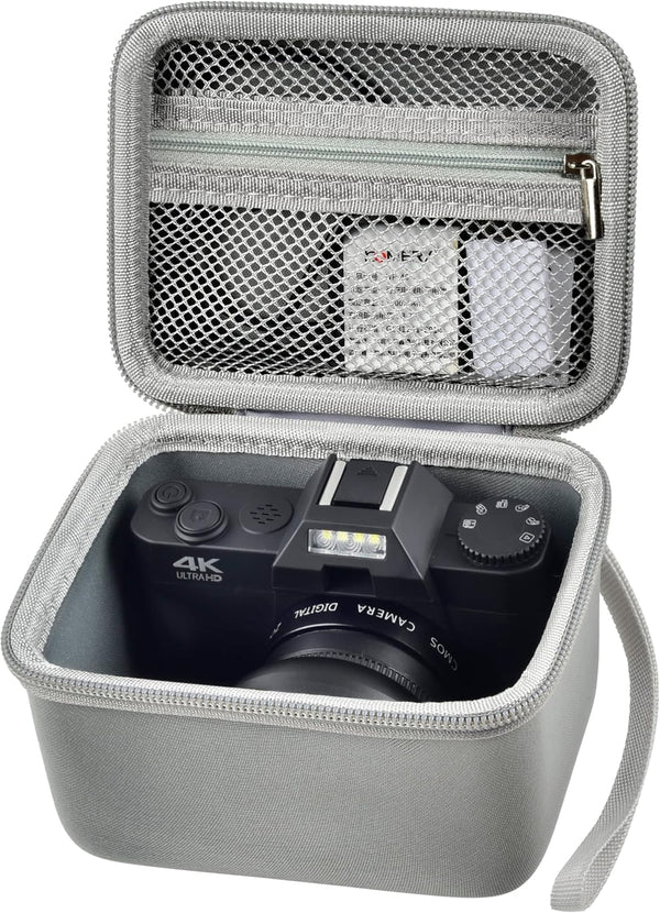 Vlogging Camera Case Compatible with Duluvulu/VJIANGER/JGIPL/TEBNGIHNM 4K Digital Cameras for Youtube, Grey