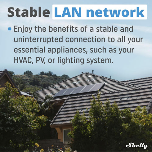 Shelly LAN Switch, 5 Port RJ45 10/100 Mbps Fast Ethernet Switch, DIN-Mountable, Fanless, Plug & Play, Energy-Saving,