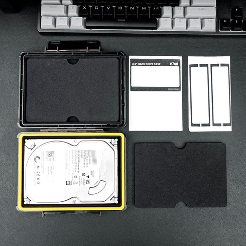 Hard Drive Case for 3.5 inch External HDD, Portable Water-Resistant and Shockproof Storage Bag with Stackable Design