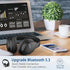 AMORNO Over Ear Bluetooth Headphones, HiFi Stereo, 68H Playtime, Foldable, Lightweight, Mic for Cellphone/PC/Office