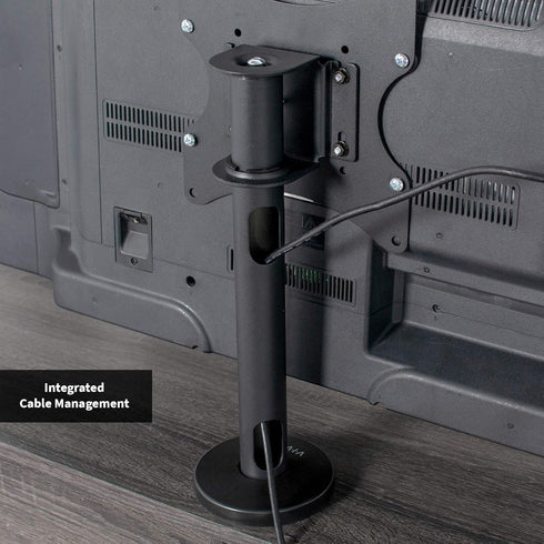 VIVO Swivel Bolt-Down TV Stand for 23 to 43 inch Screens, Sturdy Tabletop VESA Mount Display