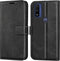 Motorola Moto G Pure Leather Flip Case - Wallet Black Phone Case with Card Holder Kickstand Magnetic Closure for Moto G