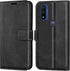 Motorola Moto G Pure Leather Flip Case - Wallet Black Phone Case with Card Holder Kickstand Magnetic Closure for Moto G