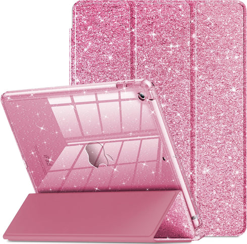 INFILAND for iPad 9th/8th/7th Generation Case 2021/2020/2019 10.2 inch, Glitter Slim Protective Cover
