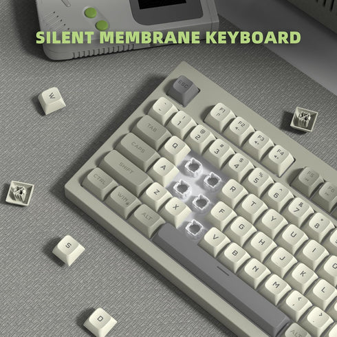 dagaladoo DK98 97 10/8.1/8/7 womier Retro Wired Gaming Keyboard Creamy Membrane with Rainbow RGB Backlight