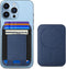 Upgraded Magsafe Wallet, Strongest Magnetic Wallet for iPhone with 2 Card Slots, Vegan Leather, Fit 7 Cards, Navy Blue