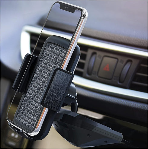 Bestrix Cell Phone Holder for Car, CD Slot Mount, Hands Free with Strong Grip for iPhone and Galaxy