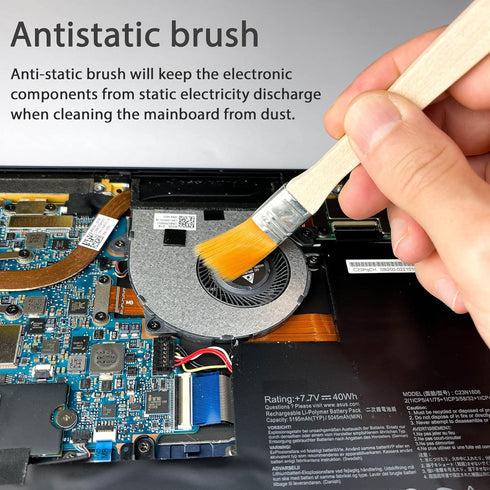 Opening Pry Tools Kit with ESD Spudgers, Anti-Static Brush, Metal Spudger for Laptop Game Console Repair