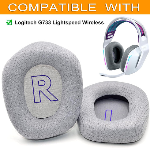 G733 Earpads - Replacement Ear Cushion Cover Compatible with Logitech G733 Lightspeed Wireless Gaming Headset