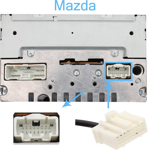 Yomikoo Aux Adapter, Car Stereo AUX Input & USB Charging Adapter for Mazda 2004-2008 M3, 2002-2008 M6, 1999-2003 323