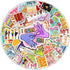 Pack of 50 ASL Stickers, American Sign Language Vinyl Decals, Waterproof Decorations for Laptop, Bumper, Water Bottles