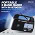 Supersonic 9 Band AM/FM/SW 1-7 Portable Radio, High Sensitivity Receiver, Rechargeable Battery, Torch Light