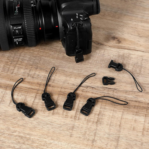 Quick Release Camera Strap, 6 Pcs Black QD Loops Connector for Digital Cameras, Binoculars