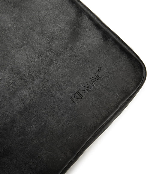 Kinmac 360° Protective Waterproof Laptop Sleeve Case Cover, Black PU for 15 inch-15.6 inch