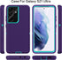 MXX Galaxy S21 Ultra Case, 3-Layer Heavy Duty Bumper Cover with Shock Protection, Dust Proof, 6.8 Inch 2021 (Purple)