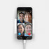 TXEsign Wall Phone Holder Mount for Smartphones, iPhone External Battery - Silky White & Transparent