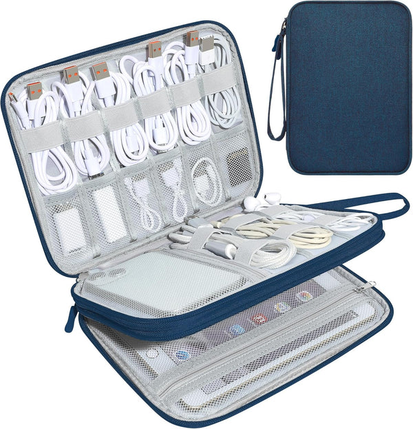 CILLA Electronics Organizer Travel Case, Compact Bag for Cable, Cord, Charger, Phone Accessories
