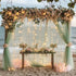 10FT 10FT (2 5x10FT) Fomcet Sage Green Tulle Backdrop Curtains with Lights String X Sheer Curtain with Lights Tulle