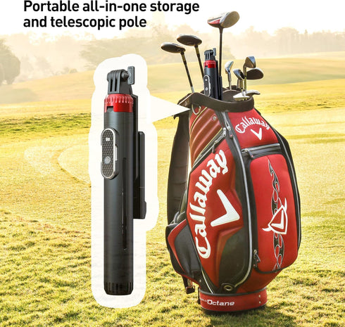 EUG-PRODUCTS 62" Phone Tripod & Selfie Stick for Golf Training, Extendable Cell Phone Tripod Stand with Wireless Remote
