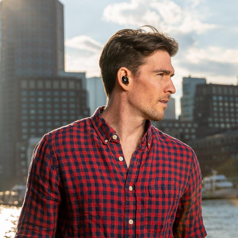 Tempo 30 Wireless Earbuds for Small Ears, Comfortable Bluetooth Ear Buds for Women and Men, Purple Earphones