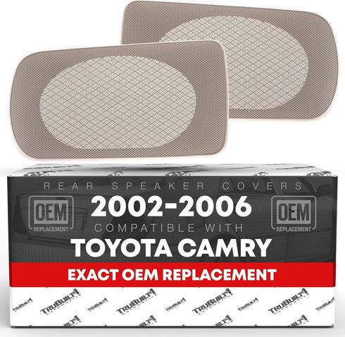 Speaker Grille Replacement Set, Left and Right Side, Compatible with 2002-2006 Toyota Camry, Rear Speaker Grille Cover,