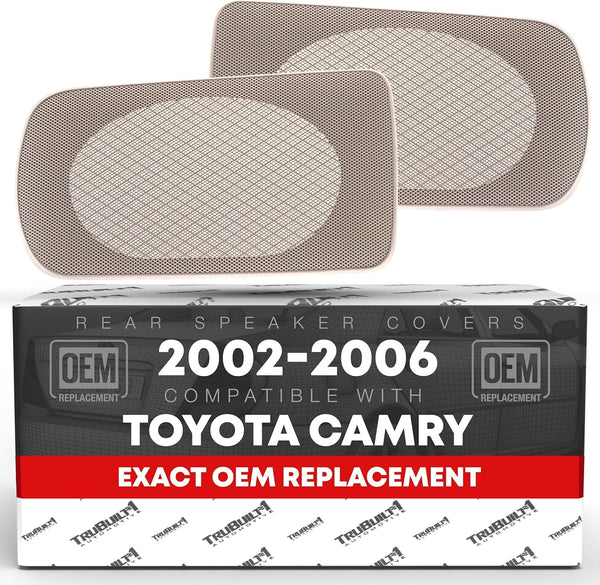 Speaker Grille Replacement Set, Left and Right Side, Compatible with 2002-2006 Toyota Camry, Rear Speaker Grille Cover,