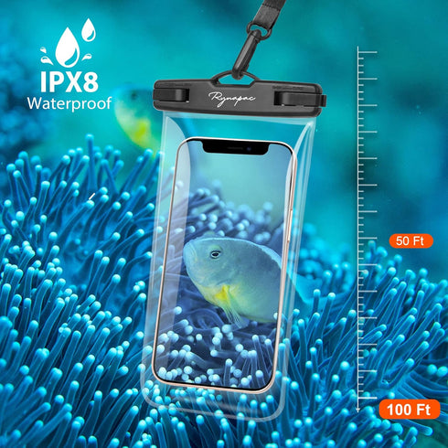 Waterproof Phone Pouch Bag - 7.5in Case for iPhone 15 Pro Max, Galaxy S23, Pixel 7a - Beach Travel Essential with