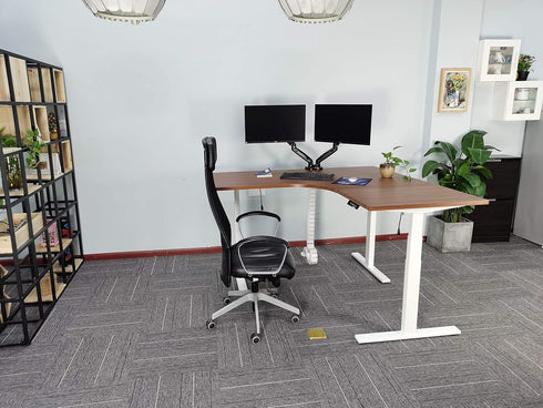 Vwindesk Vertebrae Cable Management Spine Kit | Quad Entry Wire Organizer for Height Adjustable Desk, Black