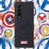 Case for Samsung Galaxy Z Fold 3 5G, Superhero Character Compatible Leather Case, Black