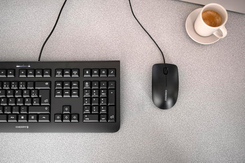 Cherry Corded Mouse. Simple Durable and Reliable Office Mouse. 3-Button with Scroll Wheel. USB Plug N Play. MC 1000